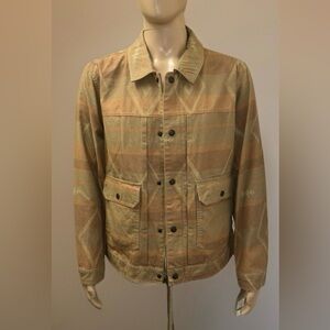 NWT Levi’s Men Large Utility Trucker Jacket Southwest aztec geo print Cotton